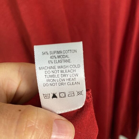 Able Dress NWT Rita Square Neck Pima Cotton Midi Sun Dried Tomato Size M - Picture 6 of 11